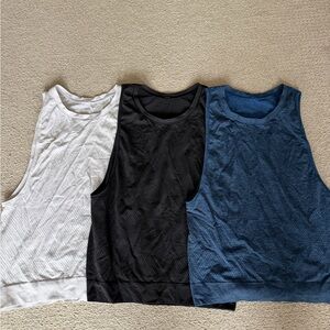 lululemon athletica Women's Tops in White, Black, and Blue